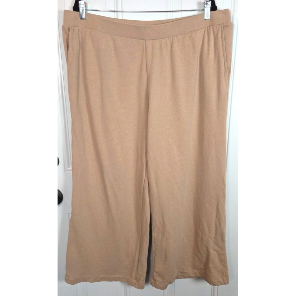 J. Jill Pure Jill Wide Leg Knit Ankle Pants Size 2X Organic Cotton